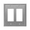 Amerelle Wall Plate, Number of Gangs: 2 gang Die-cast Metal, Brushed Nickel Finish, Gray 77RRBN - alternate 1